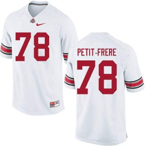 NCAA Ohio State Buckeyes Men's #78 Nicholas Petit-Frere White Nike Football College Jersey DXP8645GD